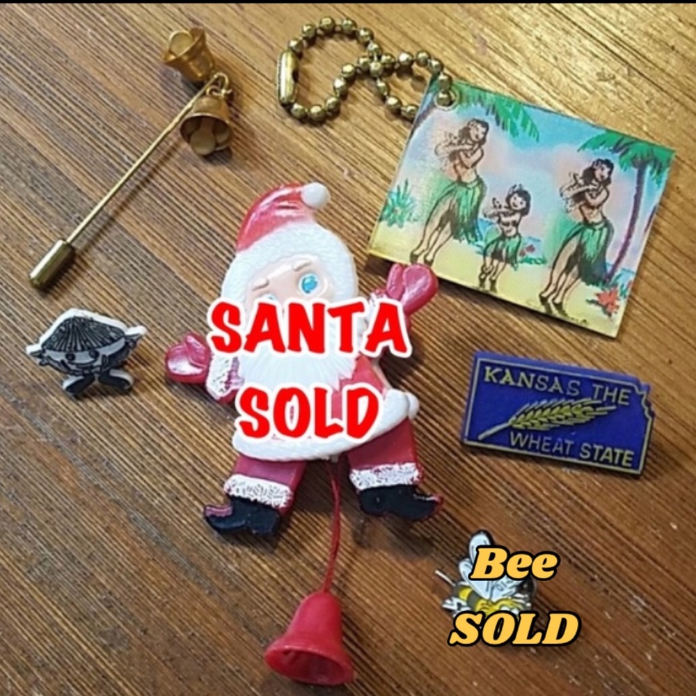 VINTAGE pins & keychain. $4 each/$12 for lot!!